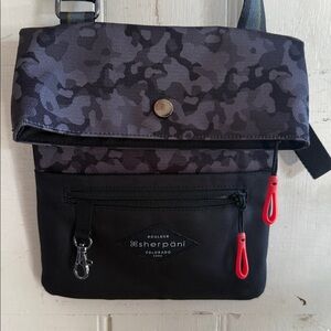 Sherpani Black and Gray Crossbody Bag
